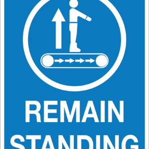 Lift Sign, Remain Standing, Blue, 18" x 24"