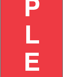 Lift Sign, Triples, 4" x 18", Red