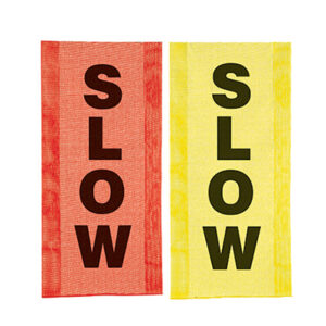 WCS Vertical Mesh Trail Banner: Slow